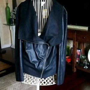 Mote faux leather jacket with zipper NWT